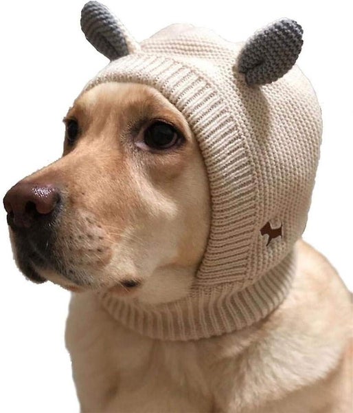 Knitted Dog Hat Winter Dog Balaclava With Cute Ears Suitable For Normal And Carousel 1
