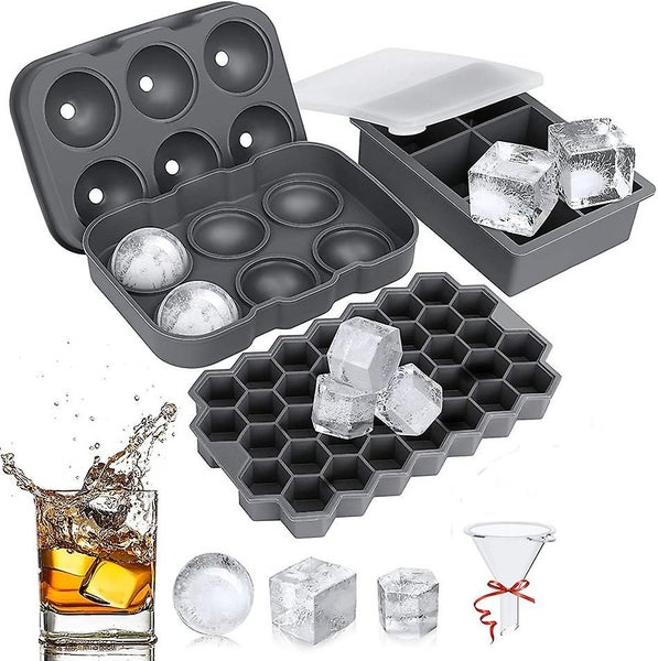 black-set Of Four Ice Cube Tray Ice Cube Tray Covered Ice Cube Tray Silicone Carousel 1