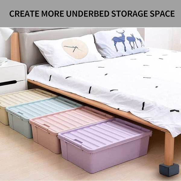 Bed Risers Furniture Risers Add 2 Inch Height Solid Steel Support 10000 Pound Carousel 5