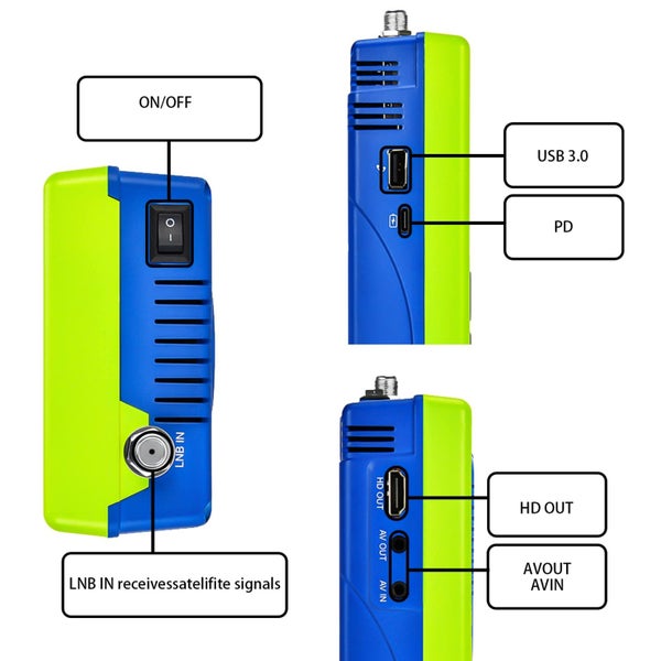 ICQUANZX V8 Satellite Finder Signal Meter Upgraded TV DVB-S2\/S2X Receiver De... Carousel 1