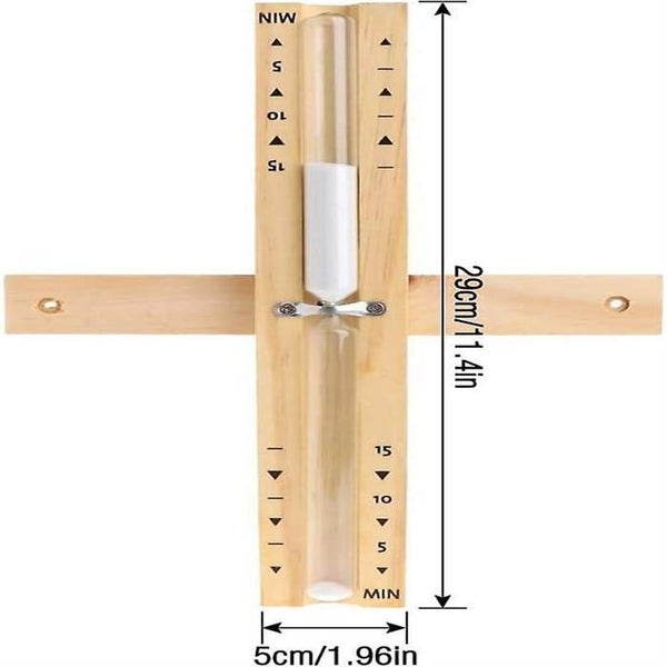 15 Minute Wooden Sauna Timer Sauna Accessories Timer With Rotating Hourglass Carousel 2