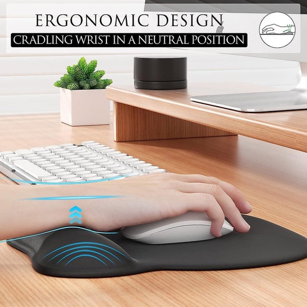 Ergonomic Mouse Pad With Gel Wrist Support Comfortable Mousepad With Wrist Re Carousel 2