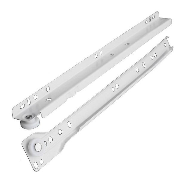Drawer Runners 300 Mm With Partial Extension In White Color Set Of 2 Drawer R Carousel 1