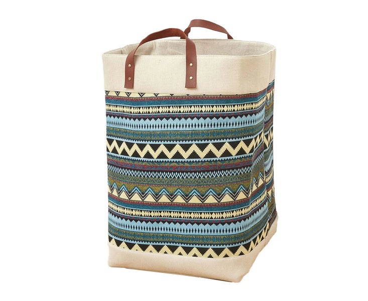 Laundry Basket Grocery Bag Jute Large Dirty Clothes Storage Basket Bucket Carousel 1