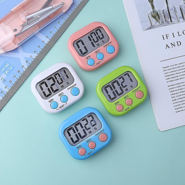 4pcs Magnetic Kitchen Timer With Large Lcd Display Timers For Cooking Studyi Carousel 1