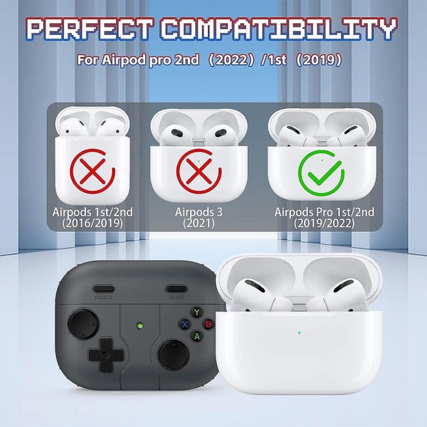 Lopnord For Airpods Pro 2 Case Cover Gamepad Design For Airpod Pro Case With Carousel 2