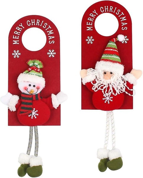 Christmas Door Hanger 2pcs Christmas Door Pendants Christmas Door Decorations Carousel 1
