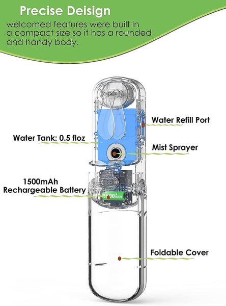 Handheld Fan 3 In 1 Portable Misting Fan Mini Hand Fan Usb Portable Fans Wi Carousel 2