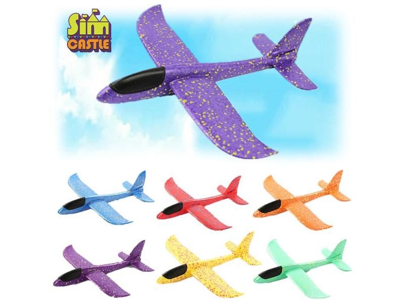 Outdoor 35cm Hand Throwing Plane Toys For Boys Foam Hand Launch Glider Aircraft Carousel 2