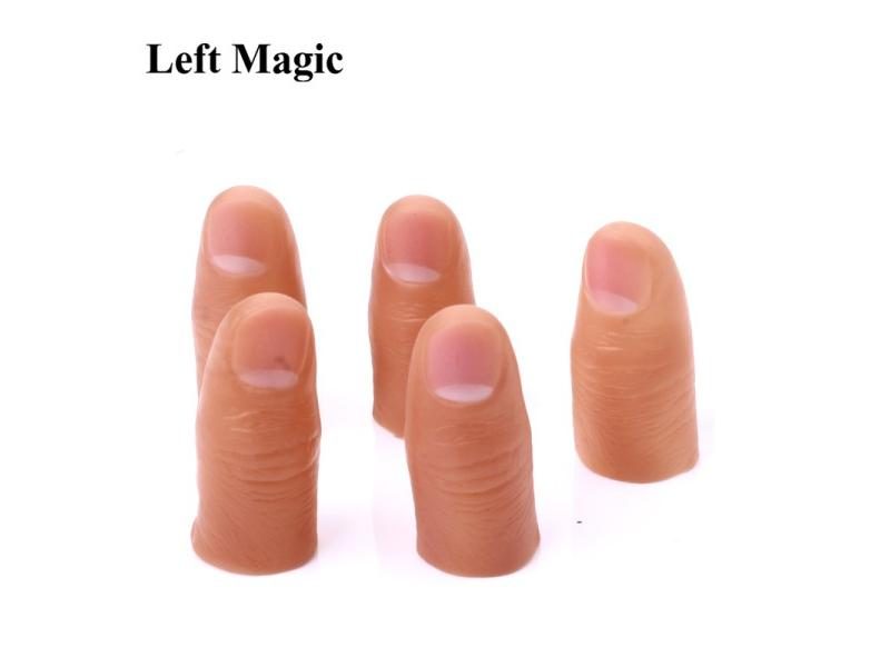 5 Pcs Soft Thumb Tip Finger Fake Magic Trick Close Up Vanish Appearing Finger Carousel 1