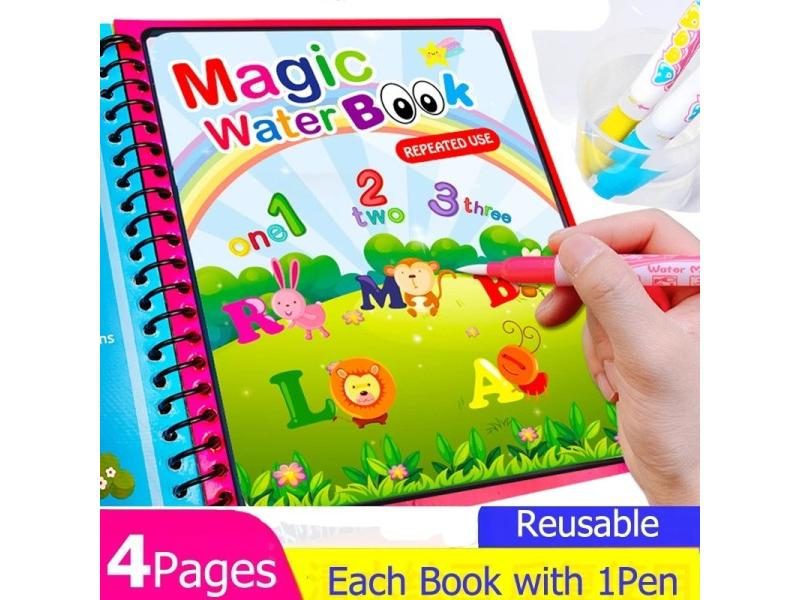 Montessori Toys Reusable Coloring Book Magic Water Drawing Book Painting Carousel 2