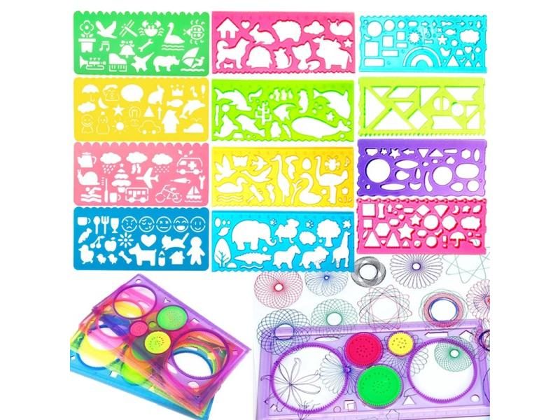 Animal Geometry Spirograph Drawing Stencils Set For Kids Art Crafts Carousel 2