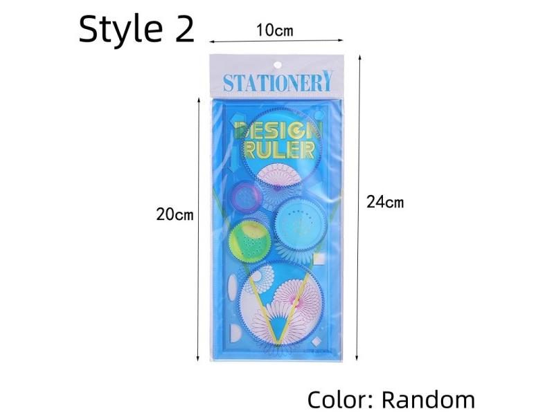 1PC Spirograph Ruler With Interlocking Gears Wheels Painting Accessories Carousel 1