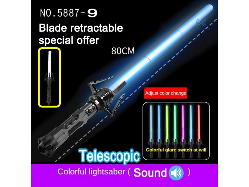 80cm Lightsaber RGB Laser Sword Toys Light Saber 7 Colors Change Kids Carousel 1