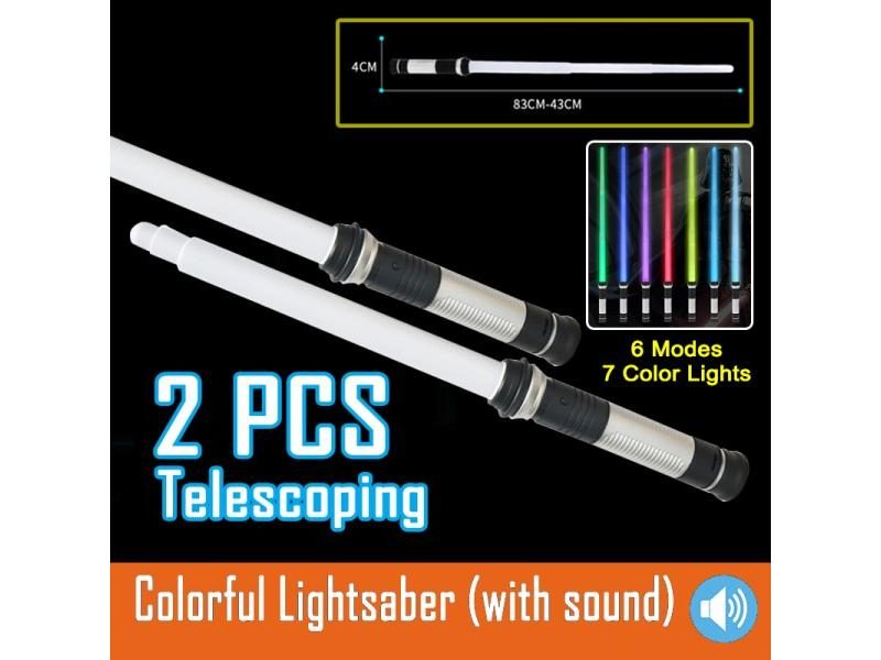 80cm Lightsaber RGB Laser Sword Toys Light Saber 7 Colors Change Kids Carousel 1