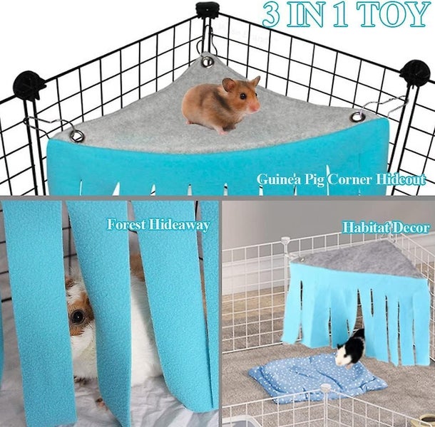 bluesmall Animal Hamster Tent Hammock Pet Hiding Cage Accessories Nest Bed F Carousel 2