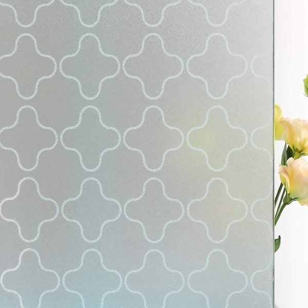 Geometry Plus Frosted Privacy Window Film 45*200cm: Opaque Window Film Uv R Carousel 1