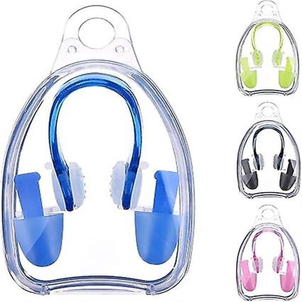 4 Pieces Swimming Nose Clip And Swimming Earplug Kits For Adults And Children Carousel 1