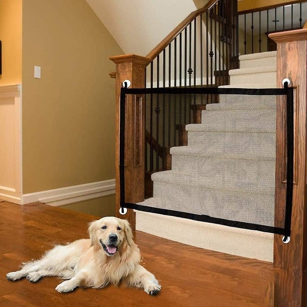 Dog Safety Fence 110 X 72cm Adjustable Magic Gate Magic Door Pet Barrier Carousel 1