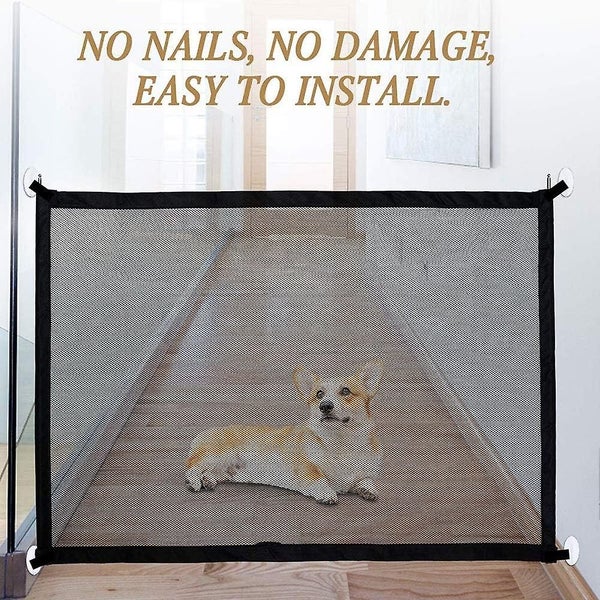 Dog Safety Fence 110 X 72cm Adjustable Magic Gate Magic Door Pet Barrier Carousel 2