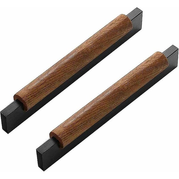 2 Pieces Furniture Handles Wood Drawer Handles Solid Wood T Shaped Kitchen Han Carousel 1
