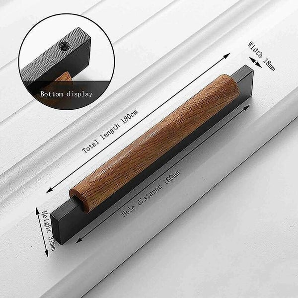 2 Pieces Furniture Handles Wood Drawer Handles Solid Wood T Shaped Kitchen Han Carousel 2