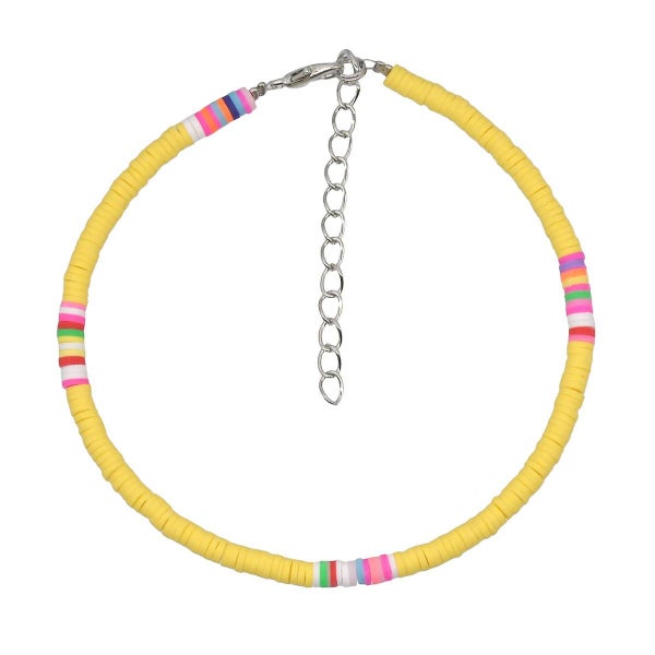 Set Of 5 picture Colors Beaded Anklets Boho Anklets Colorful Layered Beads Carousel 1