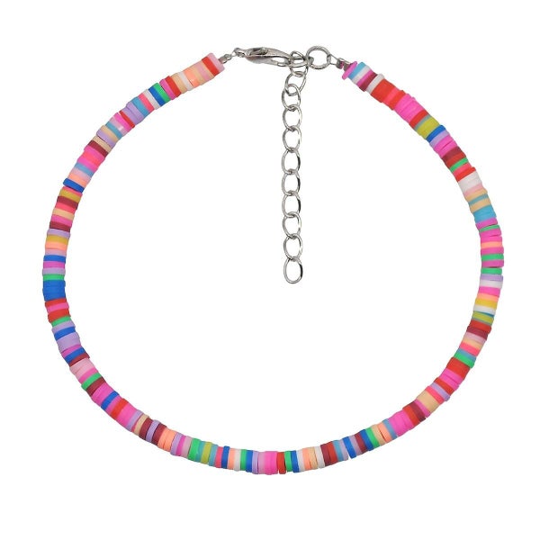 Set Of 5 picture Colors Beaded Anklets Boho Anklets Colorful Layered Beads Carousel 2