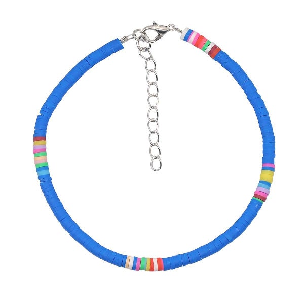 Set Of 5 picture Colors Beaded Anklets Boho Anklets Colorful Layered Beads Carousel 5