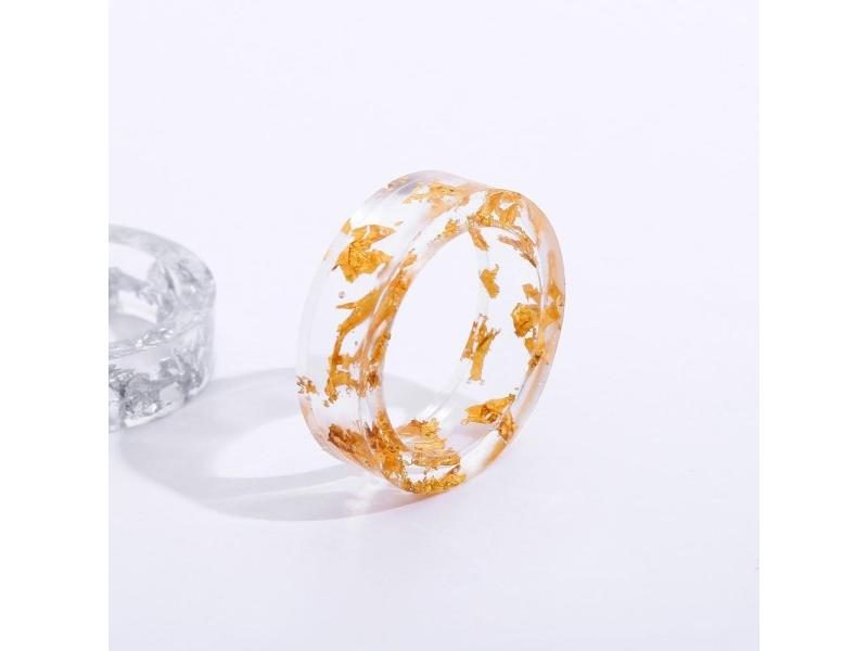 Design Gift Box Included Fashion Couples Gold And Silver Foil Ring Resin Ring Carousel 1