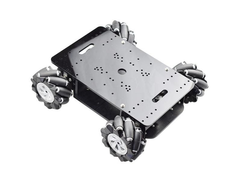 Cheap 5kg Load Double Chassis Mecanum Wheel Robot Car Kit With 4pcs Encoder Carousel 1
