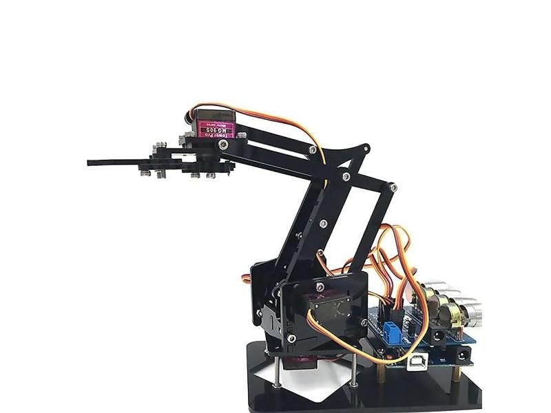 DIY Acrylic Robot Arm Robot Claw Arduino Kit 4DOF Toys Mechanical Grab Carousel 1
