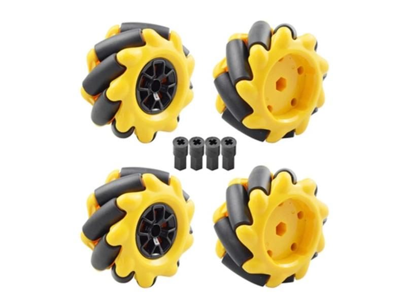 4pcs 60MM High Hardness Plastic Omni-directional Mecanum Wheel With TT Motor Carousel 1