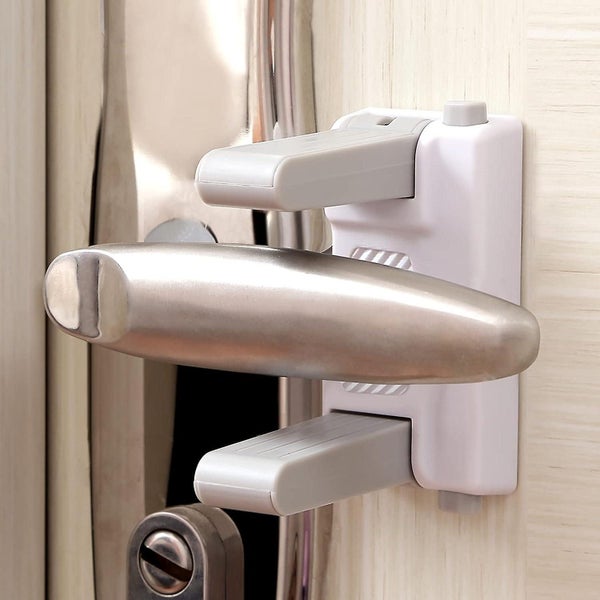 2-piece Child Door Lock Door Knob Lock No Drilling Required Non-marking 3m Carousel 1