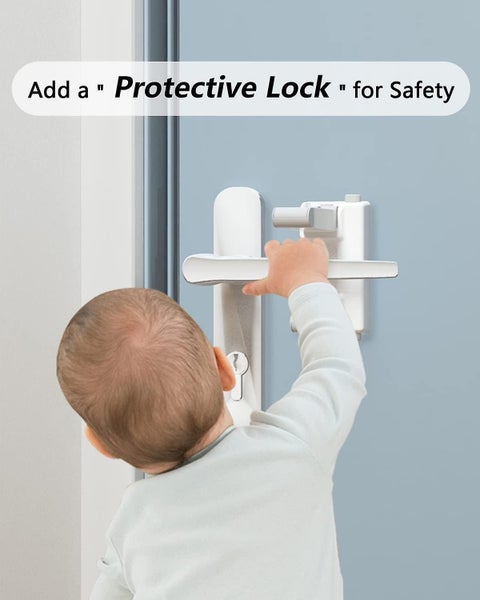 2-piece Child Door Lock Door Knob Lock No Drilling Required Non-marking 3m Carousel 2