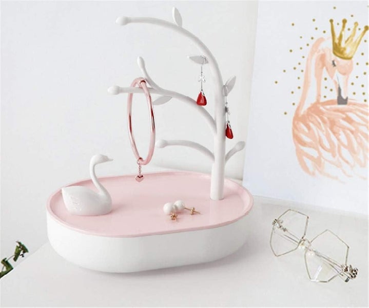 Jewelry Tree Stand Ring Hanger Plate Earring Tray Jewelry Display Storage Stor Carousel 2