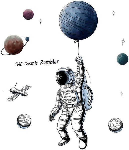 3d Astronaut Wall Sticker As Wall Decoration For Bedroom Living Room Kids Room Carousel 3