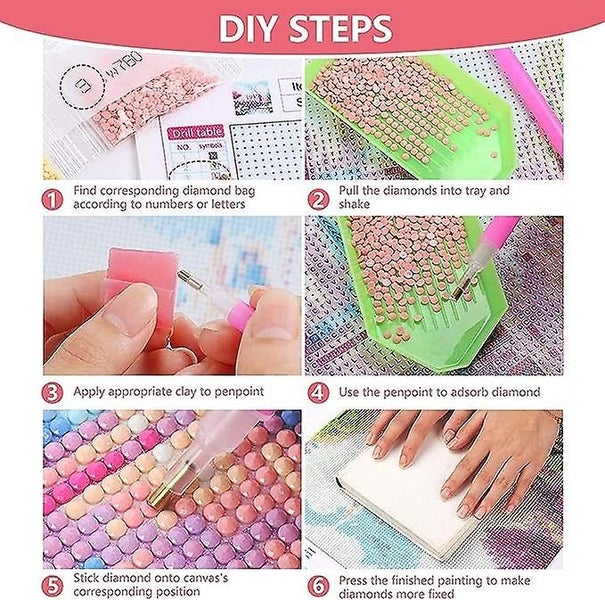 Diy 5d Diamond Art Painting Set -30x30cm Cartoon Bear Crafts With Digital Ima Carousel 5