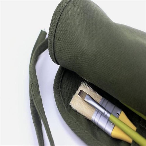 2 Pack Canvas Paint Brush Bag 22 Holes Canvas Paint Brushes Bag Cases Brush P Carousel 5