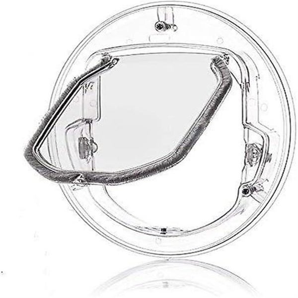 Dog Door Window Door Round Clear Flap Door With 4 Way Lock Liner Kit For Cat Carousel 1