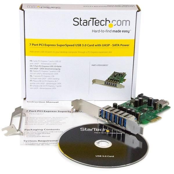 StarTech 7 Port PCI-e USB 3.0 Adapter Card with UASP Support Carousel 5