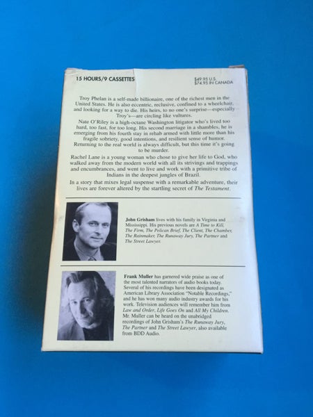 John Grisham: The Testament (AudioBook Cassette) Carousel 2