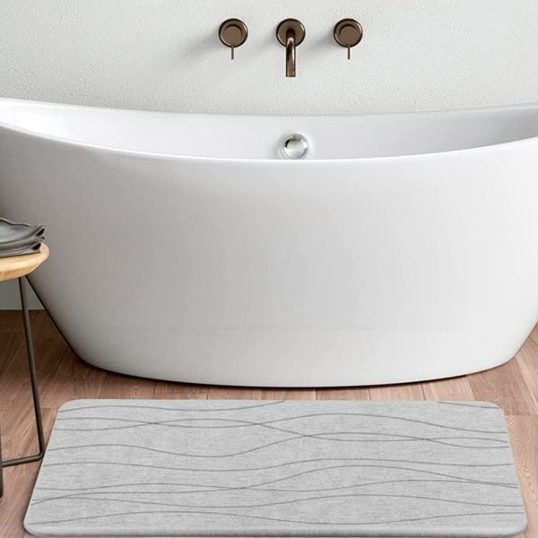 COMFEYA Stone Bathroom Mat Diatomaceous Earth Bathroom Mat Carousel 5