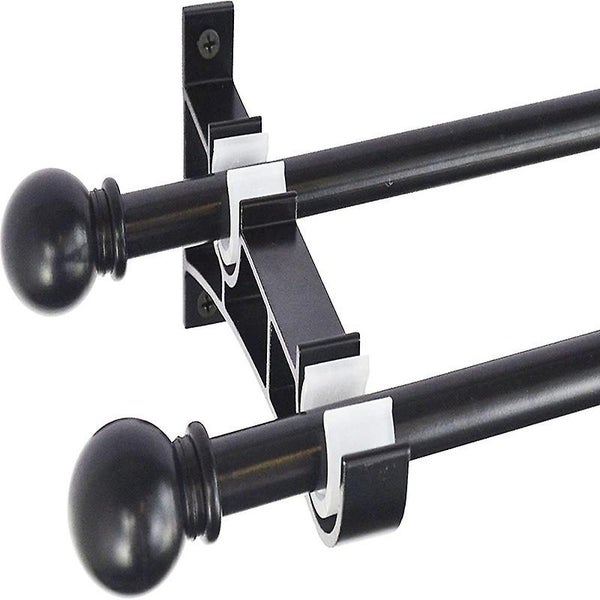 4 Drapery Rod Brackets Heavy Duty Metal Curtain Rod Bracket Double Curtain Ro Carousel 5