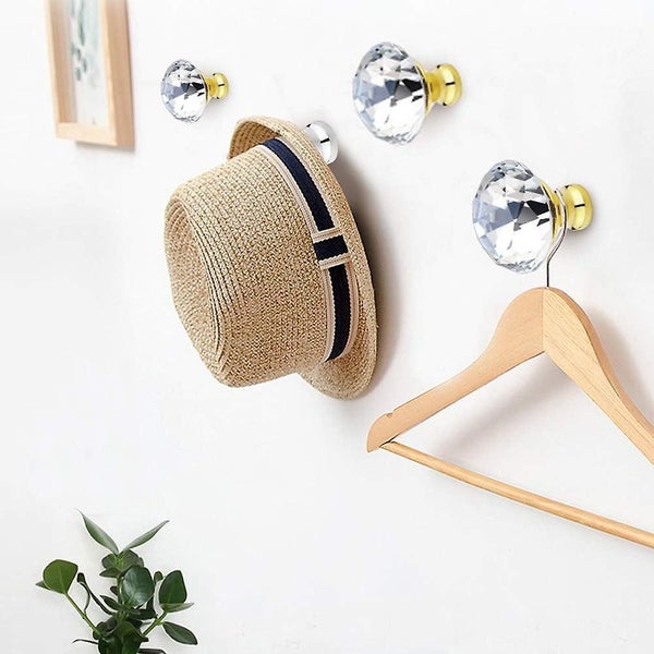 10 Pieces Door Knobs Handles Transparent Diamond Crystal Glass Doors Cabinet D Carousel 2