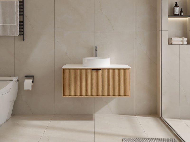 Solid Wood Drawer Vanity Acacia Wood with Basin 900W×480D×520H $820 Carousel 2