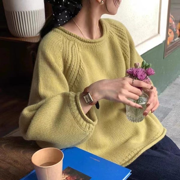 Fashion Harajuku Loose Long Sleeve Women Sweater Autumn Winter Carousel 1