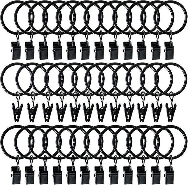 50 Pack Heavy Duty Metal Ring Curtain Clips For Decorative Vintage Rust Resist Carousel 1
