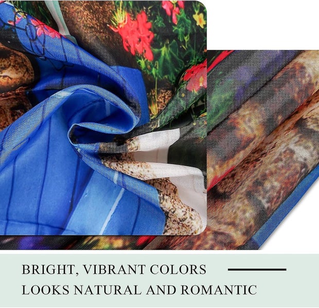 Garden Shower Curtain Outdoor 180 X 180cm With 12 Hooks. Waterproof Design And Carousel 2
