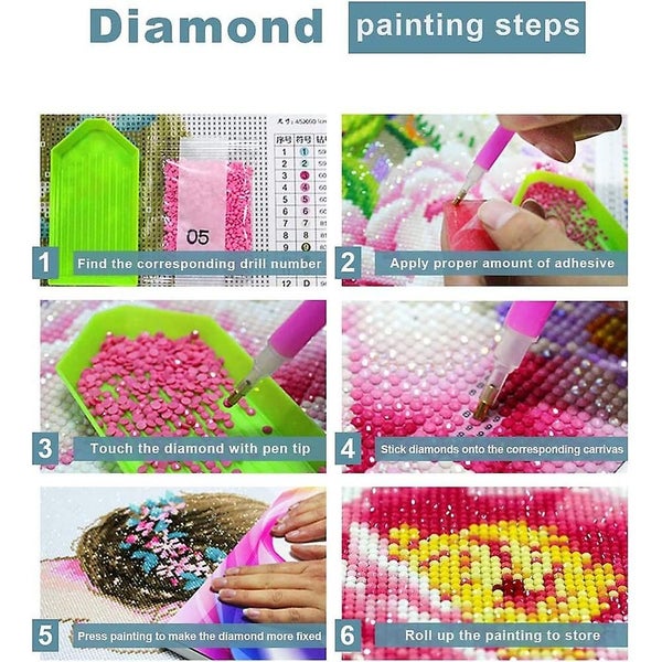 30 X 40cm Harry Potter Diy 5d Diamond Painted Beach Kit Number Rhinestone Indi Carousel 3
